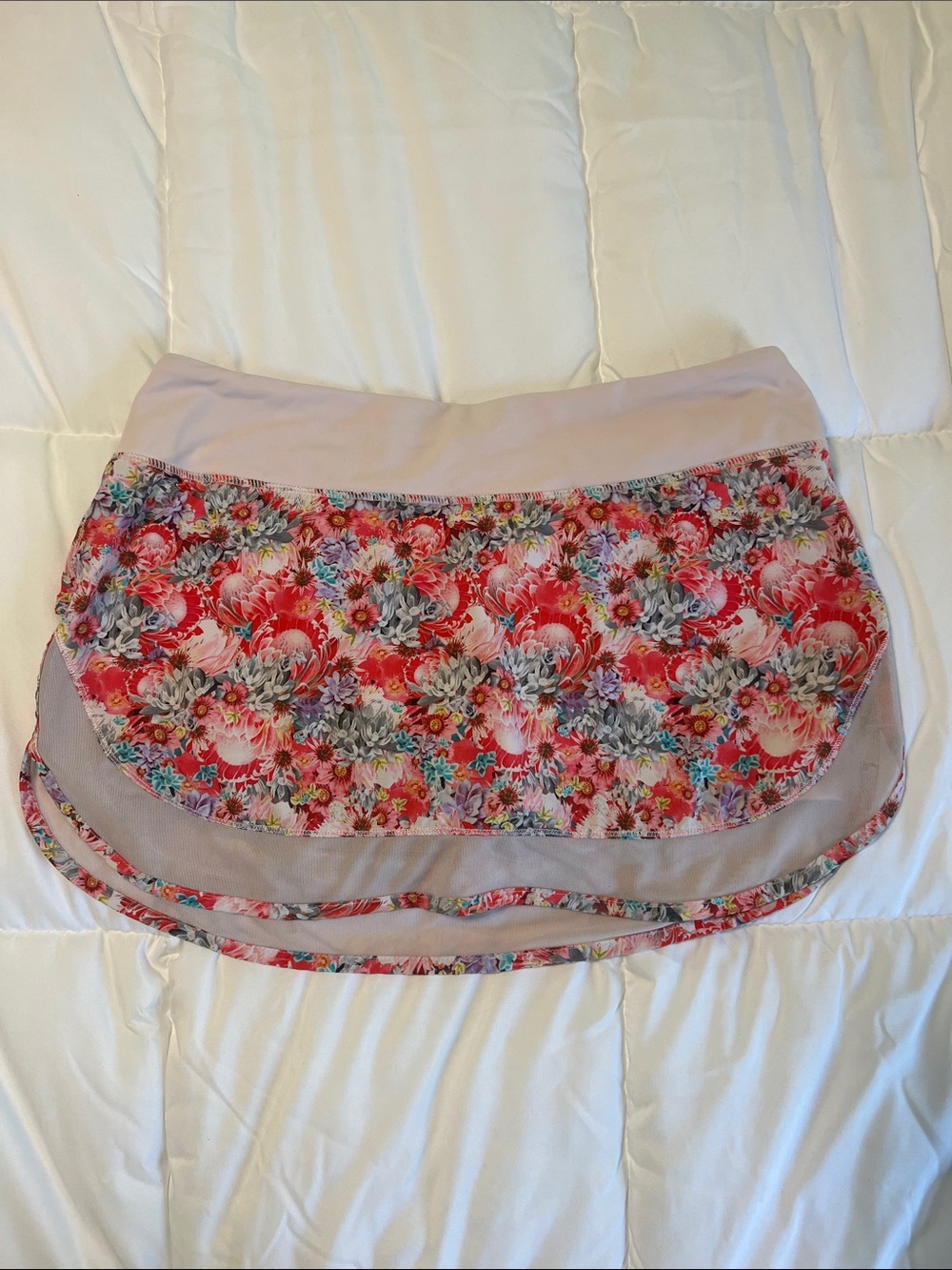 lululemon athletica Pink Floral Layered Skort